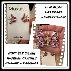 NWT Mosaico Austrian Crystal necklace & earrings 💕💕 new line! 💕💕